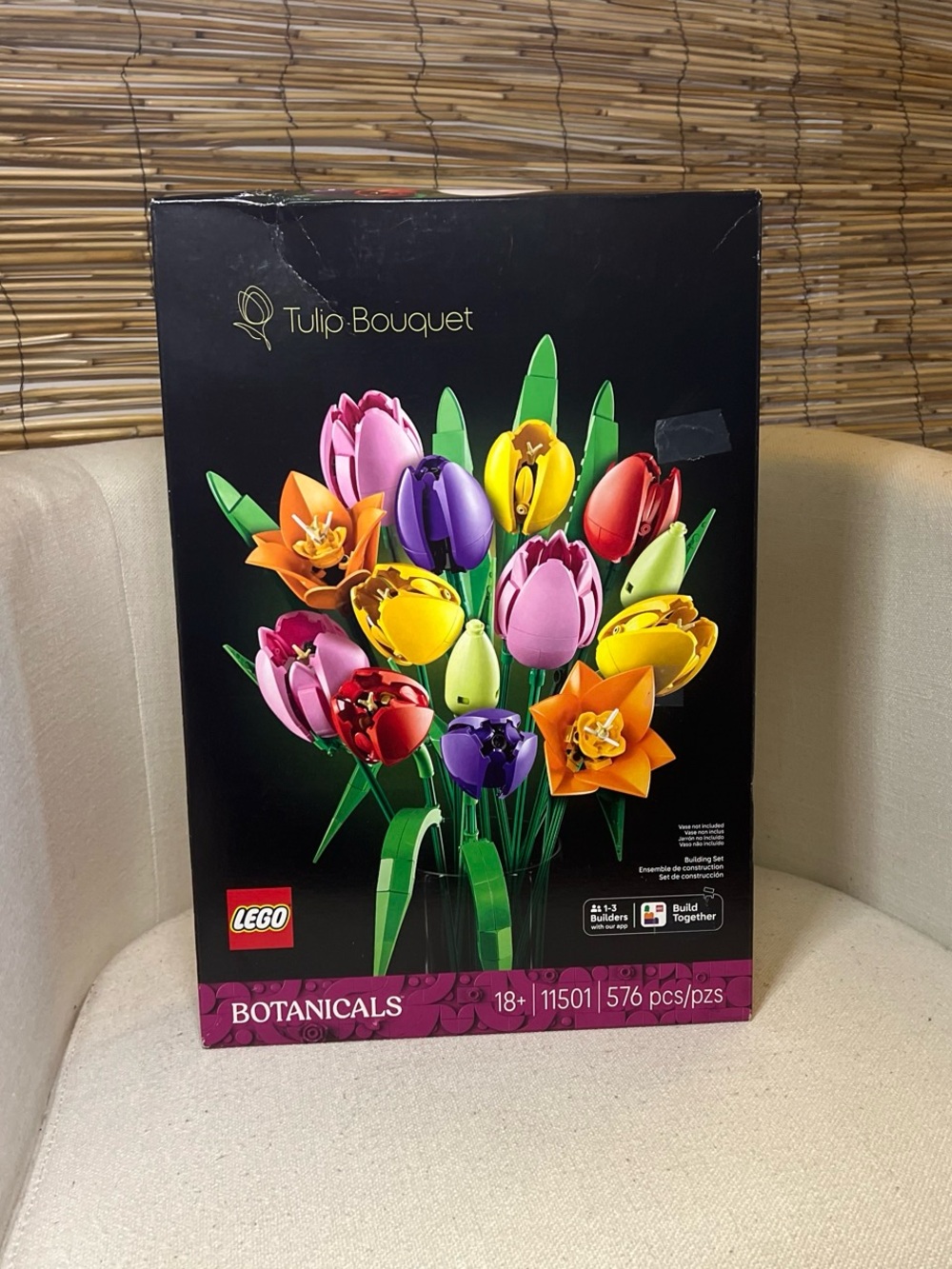 LEGO Tulip Bouquet - Purple, Pink, Yellow, Red, Orange, Green